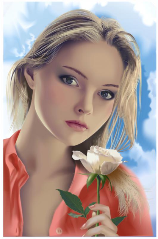 Портрет с розой 2
